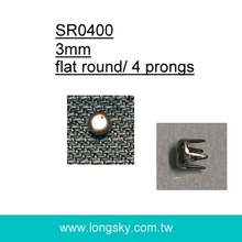 (#SR0400/3mm) 圓形銅質皮夾克皮帽裝飾爪釘