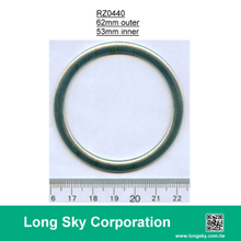 (#RZ0440/53mm) 2英吋內徑銀色電鍍金屬製編織腰帶用圓形環