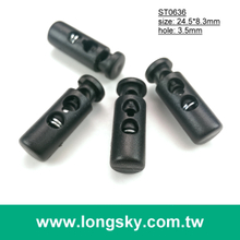(#ST0636) 3.5mm洞雙孔塑膠彈簧繩扣