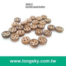 (#W0912) 13L 4孔設計師款天然原木製服裝鈕釦