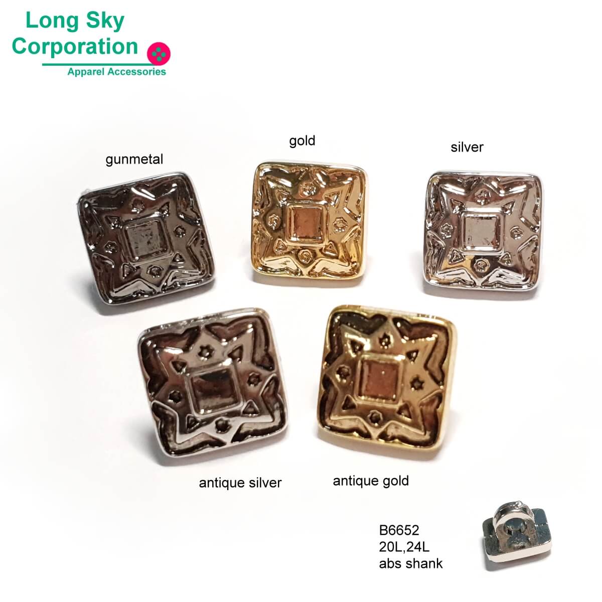 B6652, 20L 鈕扣 24L服裝鈕釦
