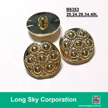 新款女性套裝用金色鈕扣 (B6353)