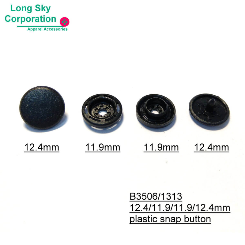 (#B3506/1313) 12.5mm 四件式塑膠按釦