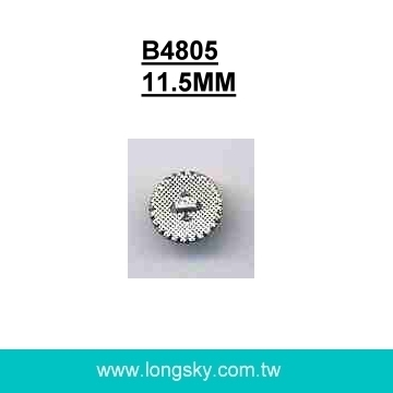 (#B4805) 11.5mm 設計師款銀色金屬效果少淑女套裝小鈕釦