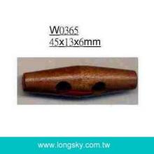 (#W0365) 45mm木製橄欖繩扣鈕釦