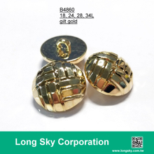 (#B4860) 經典款套裝用金色立腳鈕釦