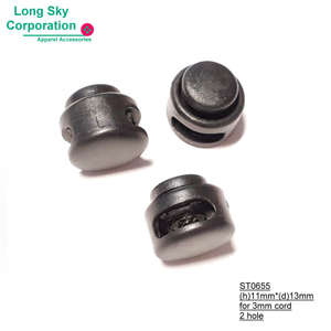 (#ST0655) 3.5mm繩用, 迷你單孔尼龍彈簧繩尾扣