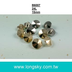 (#B6007/15mm) 高品質電鍍流行ABS鈕釦台灣廠製造