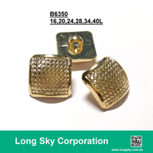 設計師款方形金色鈕釦 (B6350)