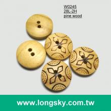 (#W0245) 服裝鈕釦實木製造木頭釦