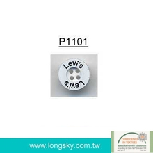 (P1101) 高級雷射刻字雙色休閒衫鈕釦