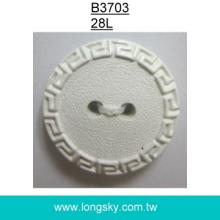 (#B3703/28L) 17MM中式紋飾古典風兩孔尼龍塑膠鈕釦