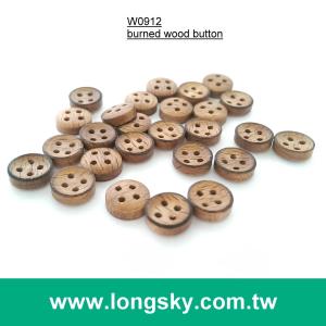(#W0912) 13L 4孔設計師款天然原木製服裝鈕釦