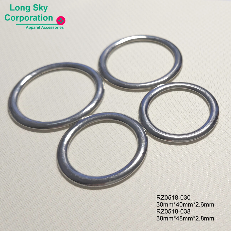 30mm腰帶環, 銀色圓形金屬外套帶環 (#RZ0518-030)