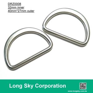 (#DRZ0008/32mm) 內徑32mm霧銀色金屬製D形帶環