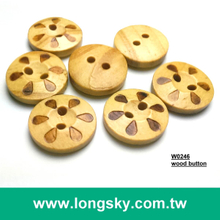 (#W0246) 客製化童裝木頭製裝飾鈕釦