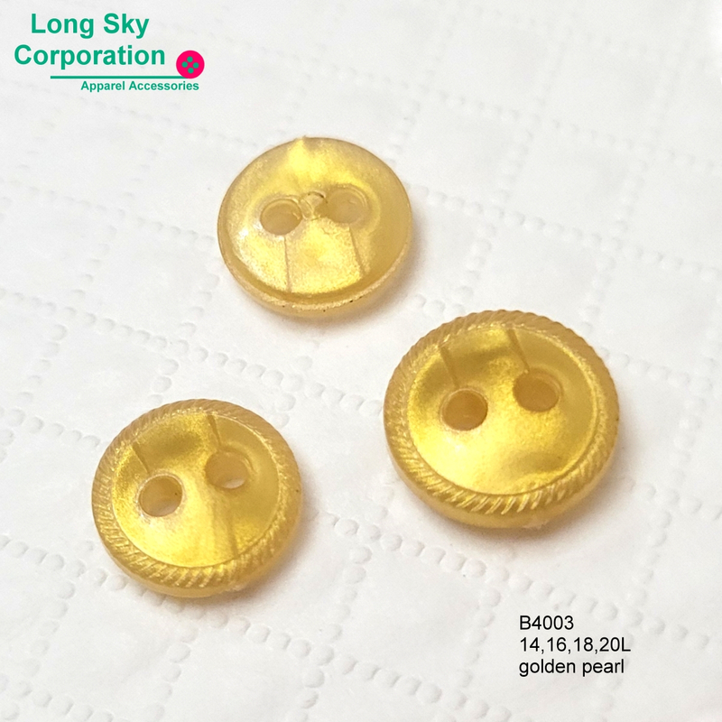 (B4003) 小尺寸2孔編織圓邊效果金色鈕釦