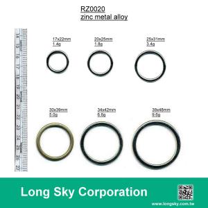 (#RZ0020/17mm) 內徑17mm鎳色鋅合金製調整釦環