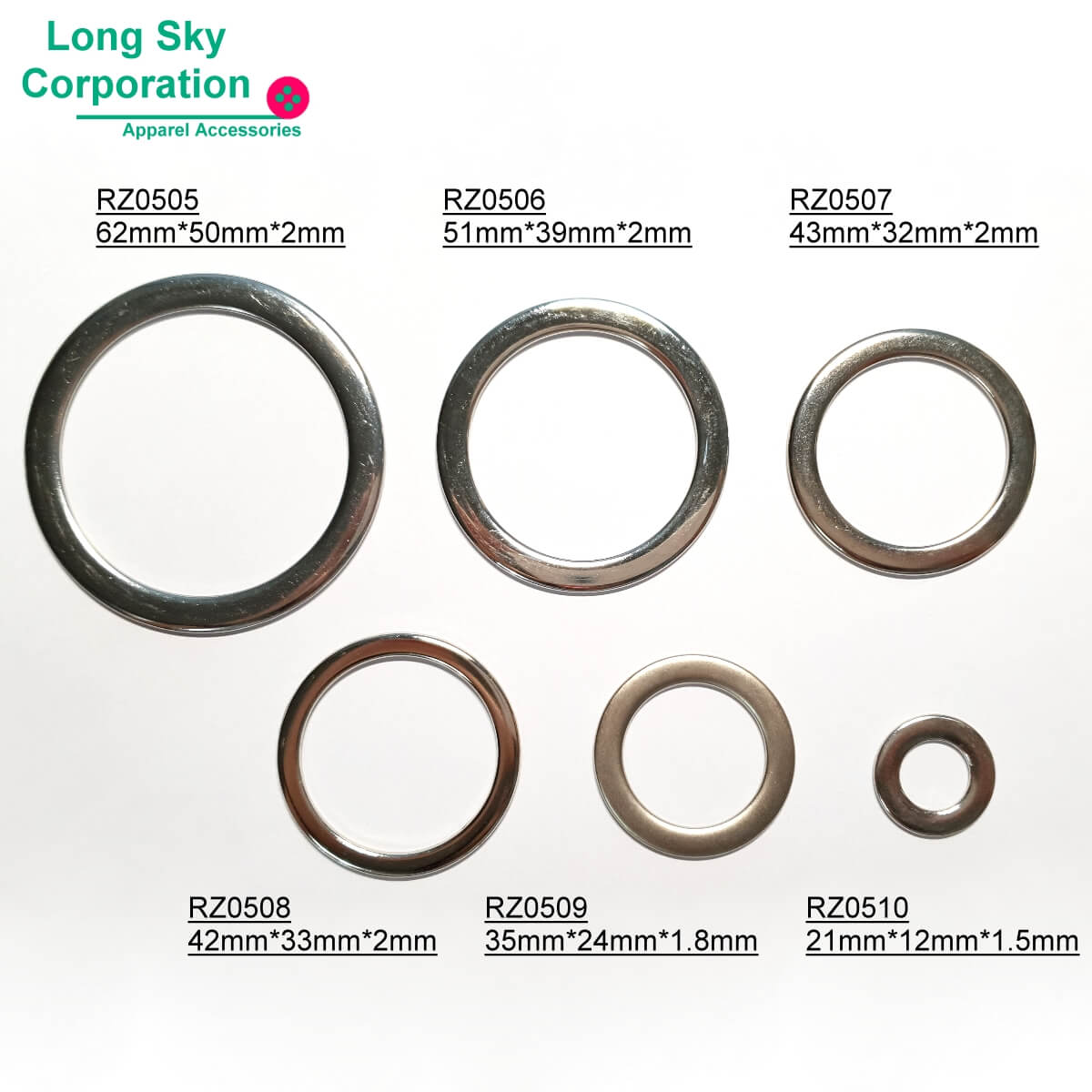 (RZ0507) 內徑 3cm 金屬帶環