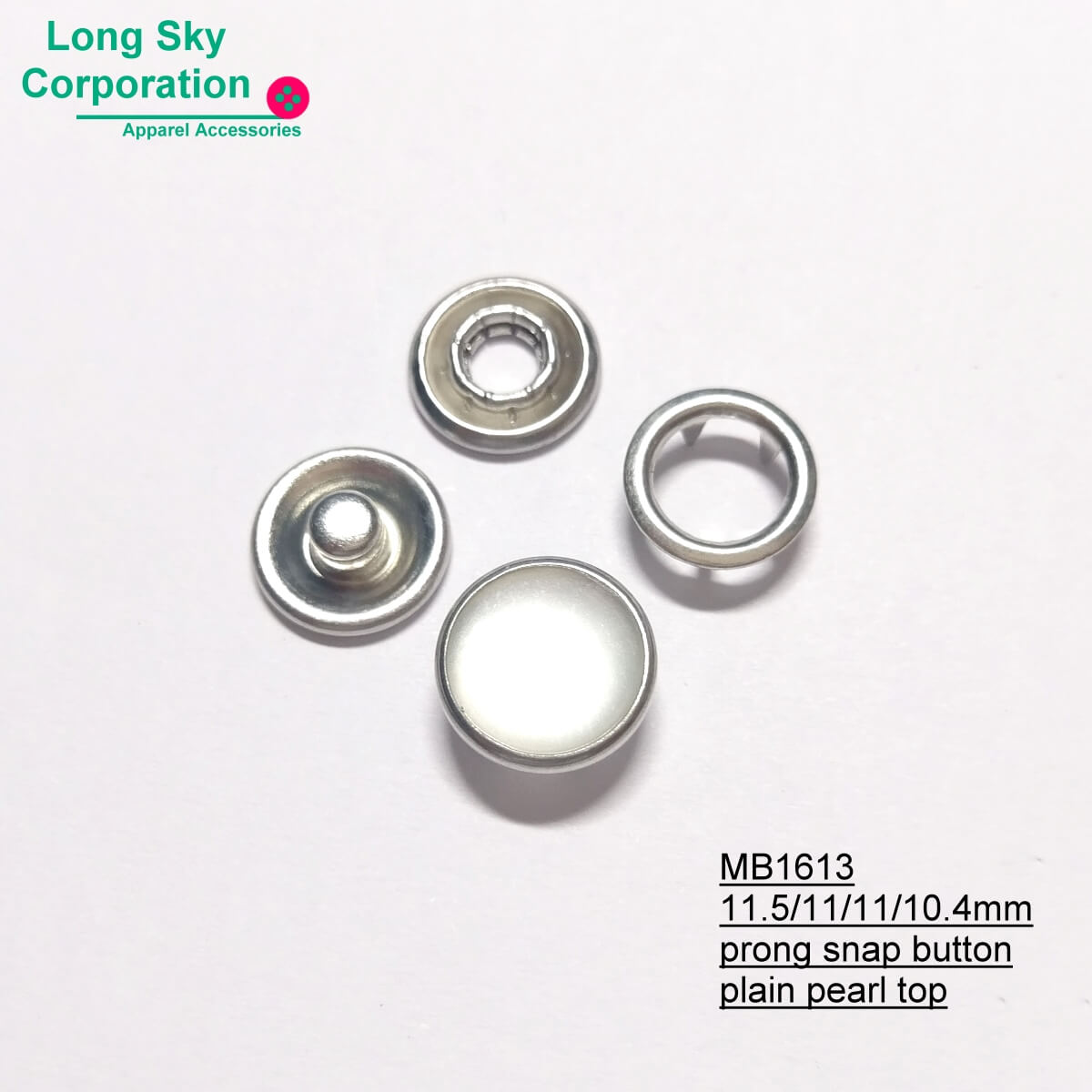 (MB1613) 8.5mm~ 5mm 設計師款無鉛珠光面銅質金屬爪釦