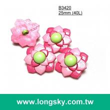 (#B3420) 25mm 可愛花朵造型兒童服裝鈕釦
