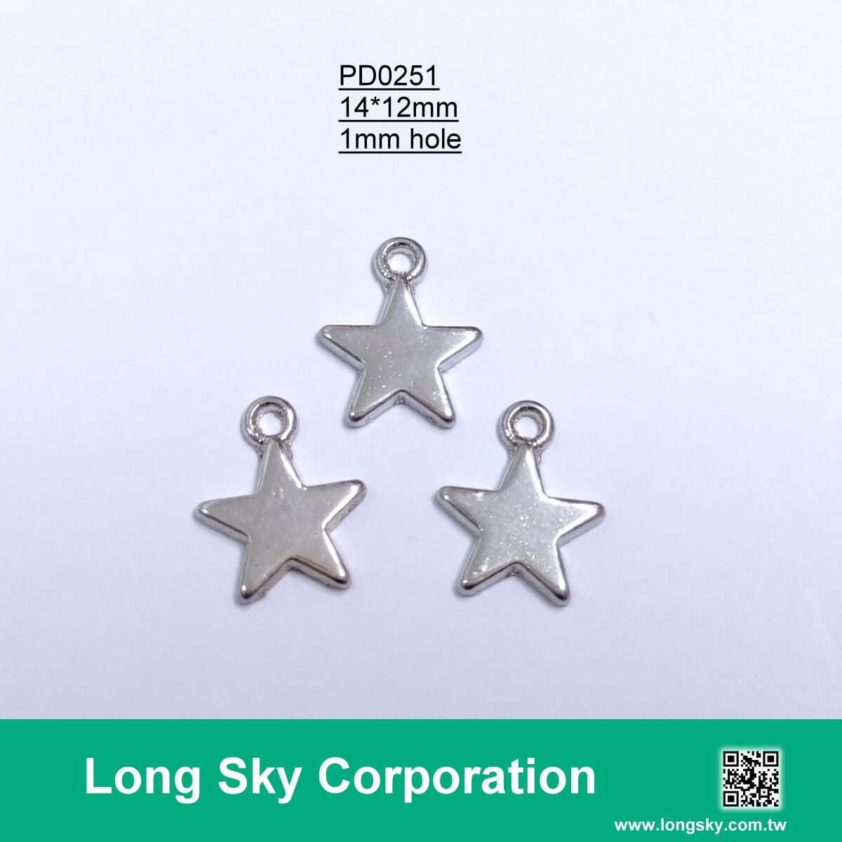 (#PD0251) 12mm 裝飾用五角星星吊飾